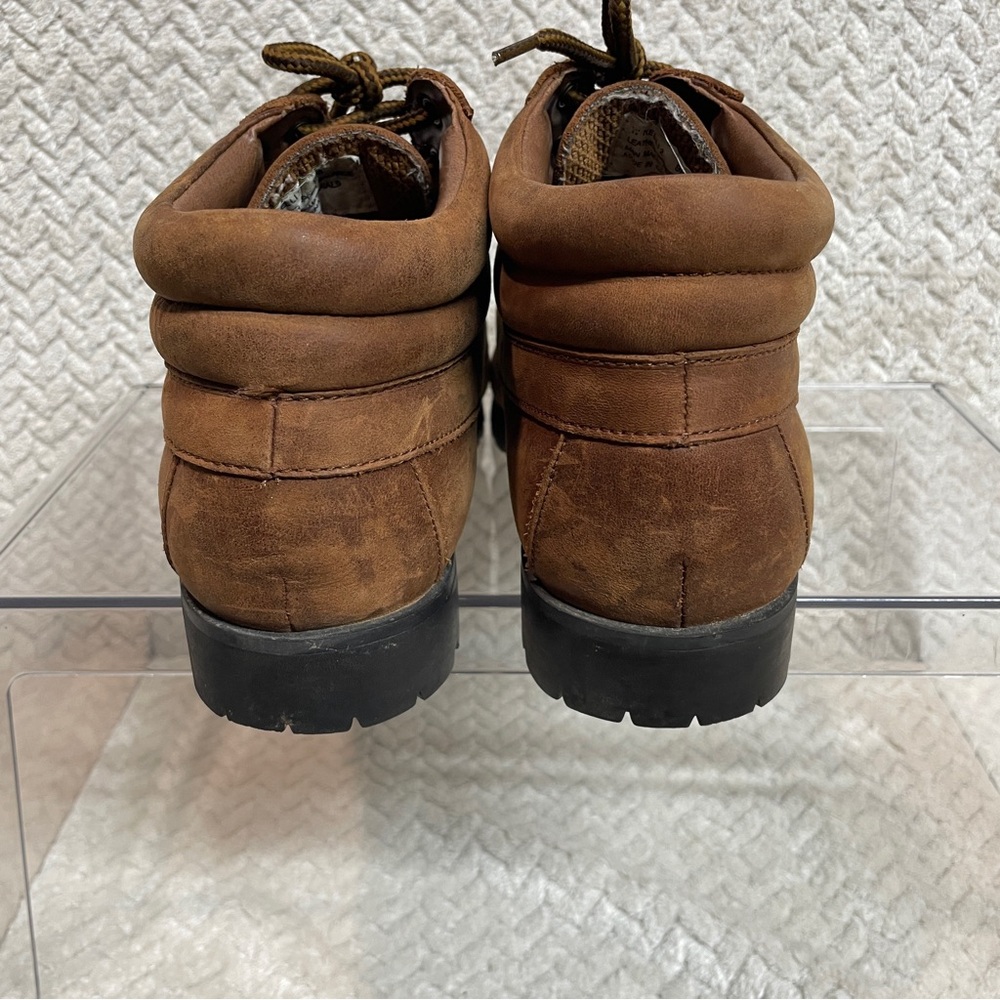 Vtg 90s Maine Woods Womens Brown Leather‎ Hiking Ankle Lace Up Boots size 9M - Picture 4 of 9